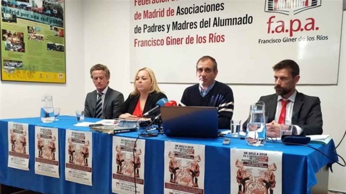 Rueda de prensa de la FAPA Giner de los Ríos.
