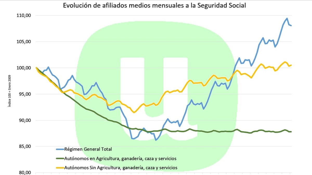 Afiliados a la Seguridad Social.