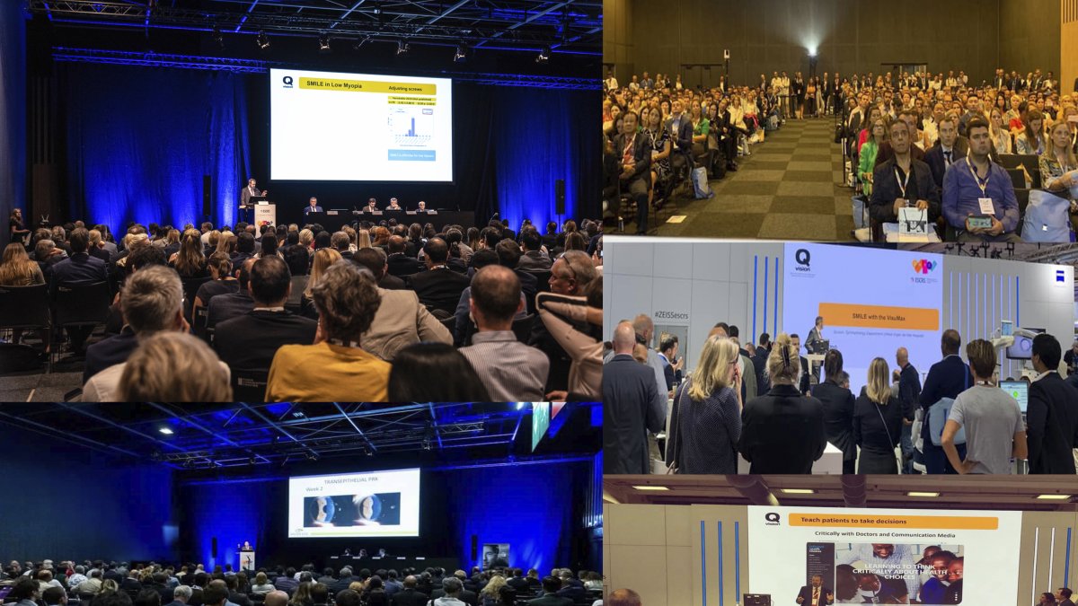 El director médico de Qvision, el doctor Joaquín Fernández, durante sus intervenciones en el ESCRS de París.