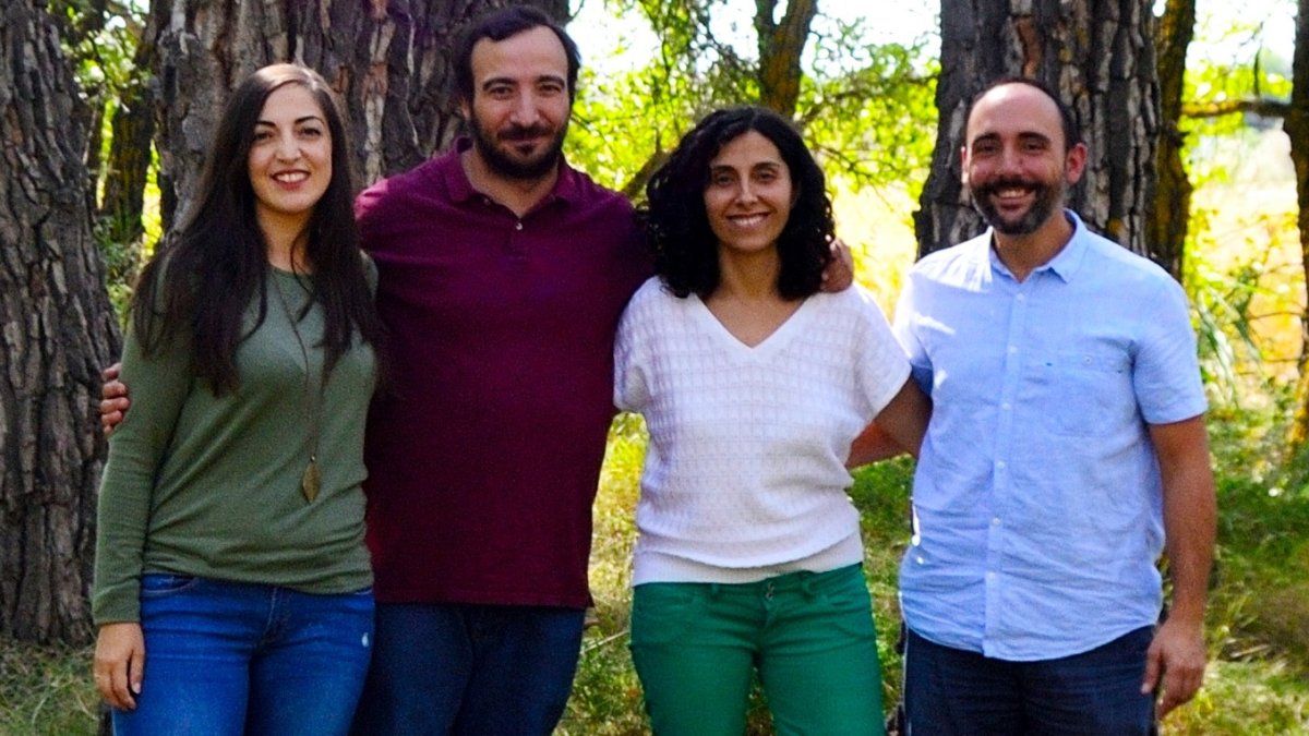 Integrantes de ‘Educar en Paisaje’, a la izquierda la almeriense Belén Sánchez.