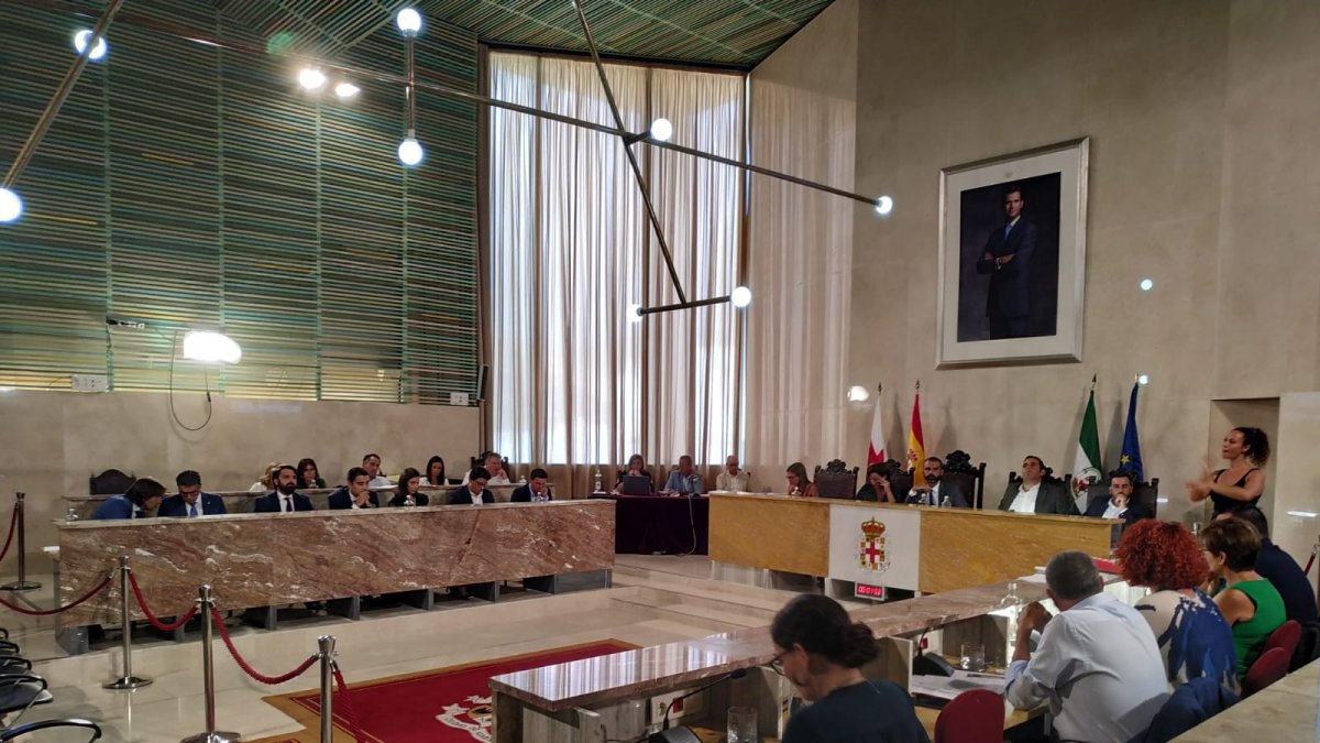 Vista general del Pleno del Ayuntamiento de Almería