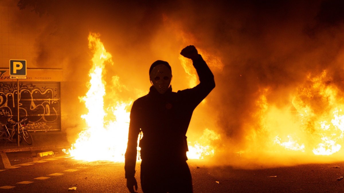 Uno de los incendios de esta noche.