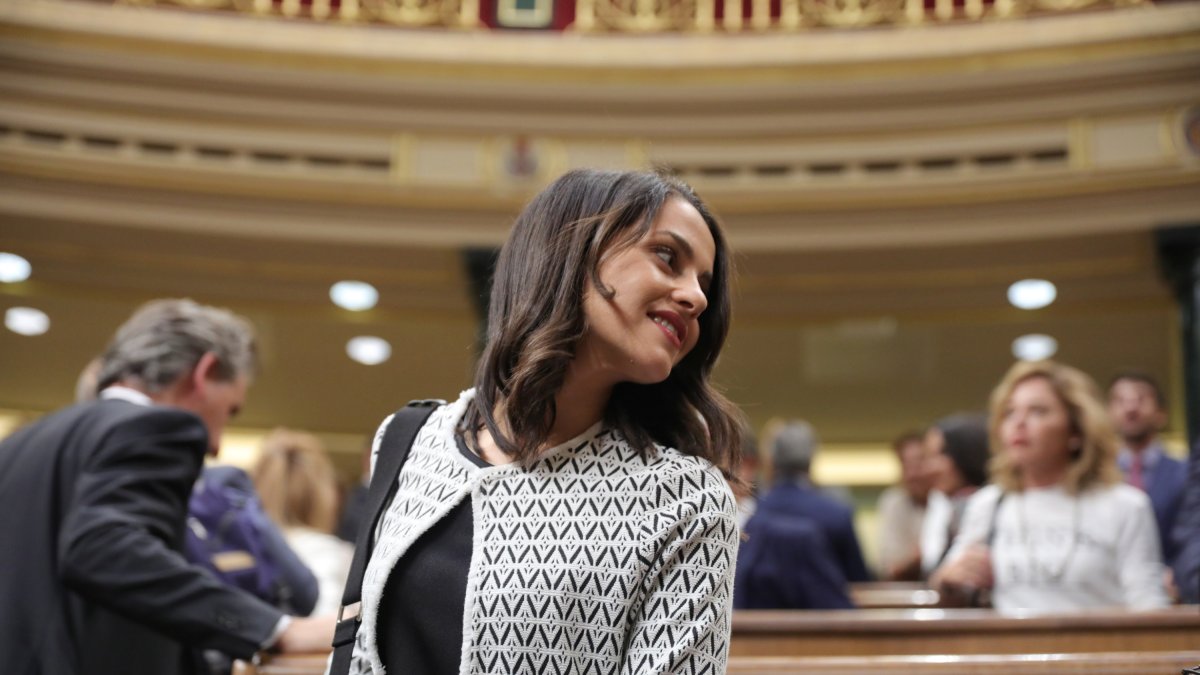 Inés Arrimadas, en el Congreso de los Diputados.