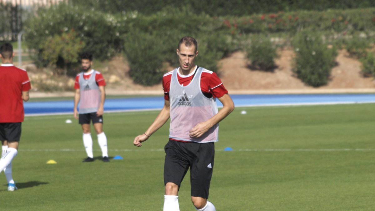 Petrovic en el entrenamiento de este miércoles.