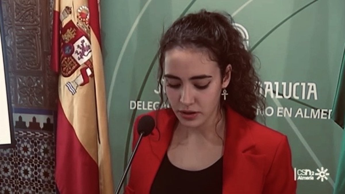 Marta Calderón durante el I Torneo Nacional de Debate Económico.