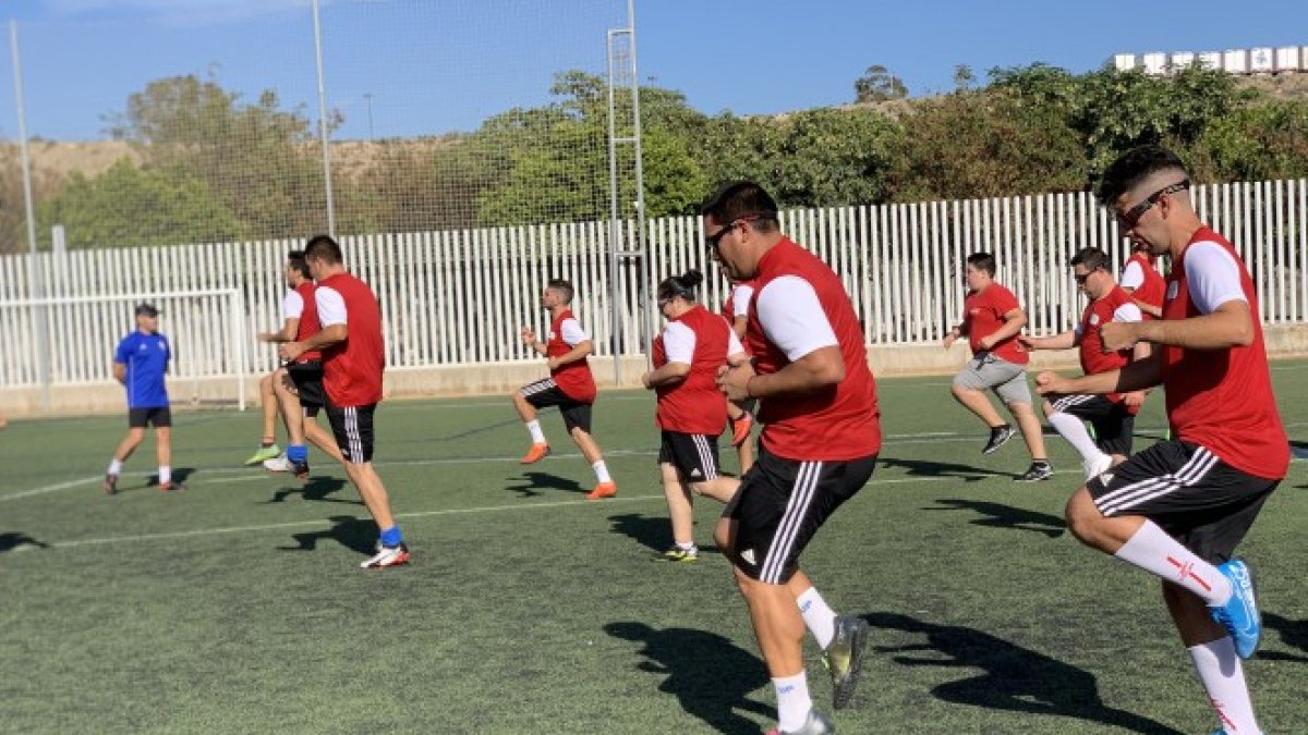 Los jugadores preparando su regreso a la fiesta del fútbol.