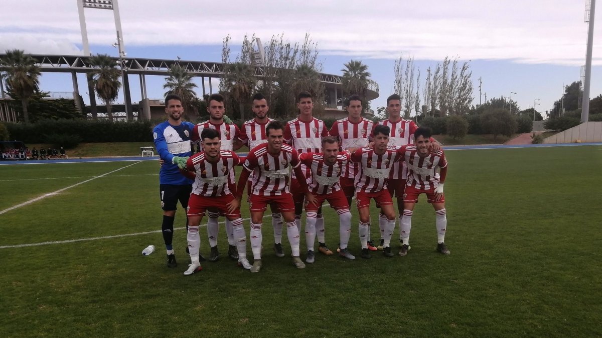 El once del filial del Almería.