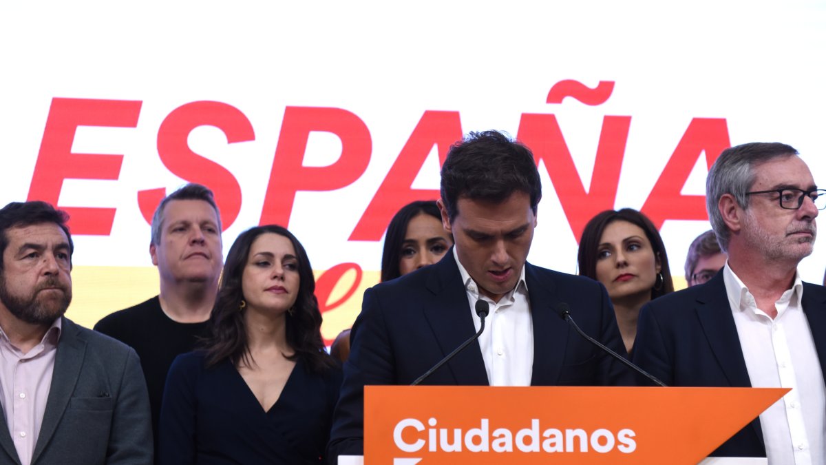 Comparecencia de Albert Rivera en la sede
