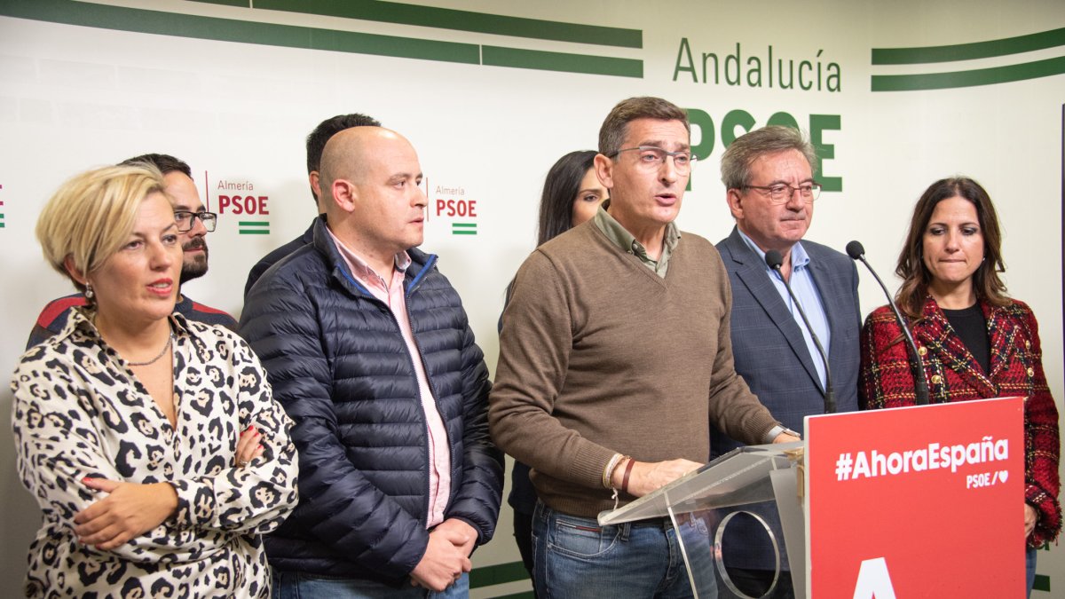 Teruel, la noche del domingo en la sede del PSOE.