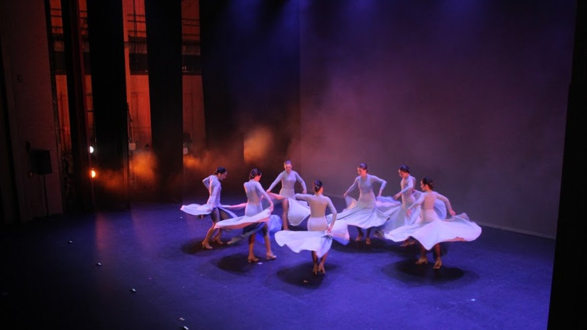 Imagen de archivo de una actuación flamenca organizada por el Conservatorio Profesional de Danza Kina Jiménez de Almería en el Maestro Padilla.