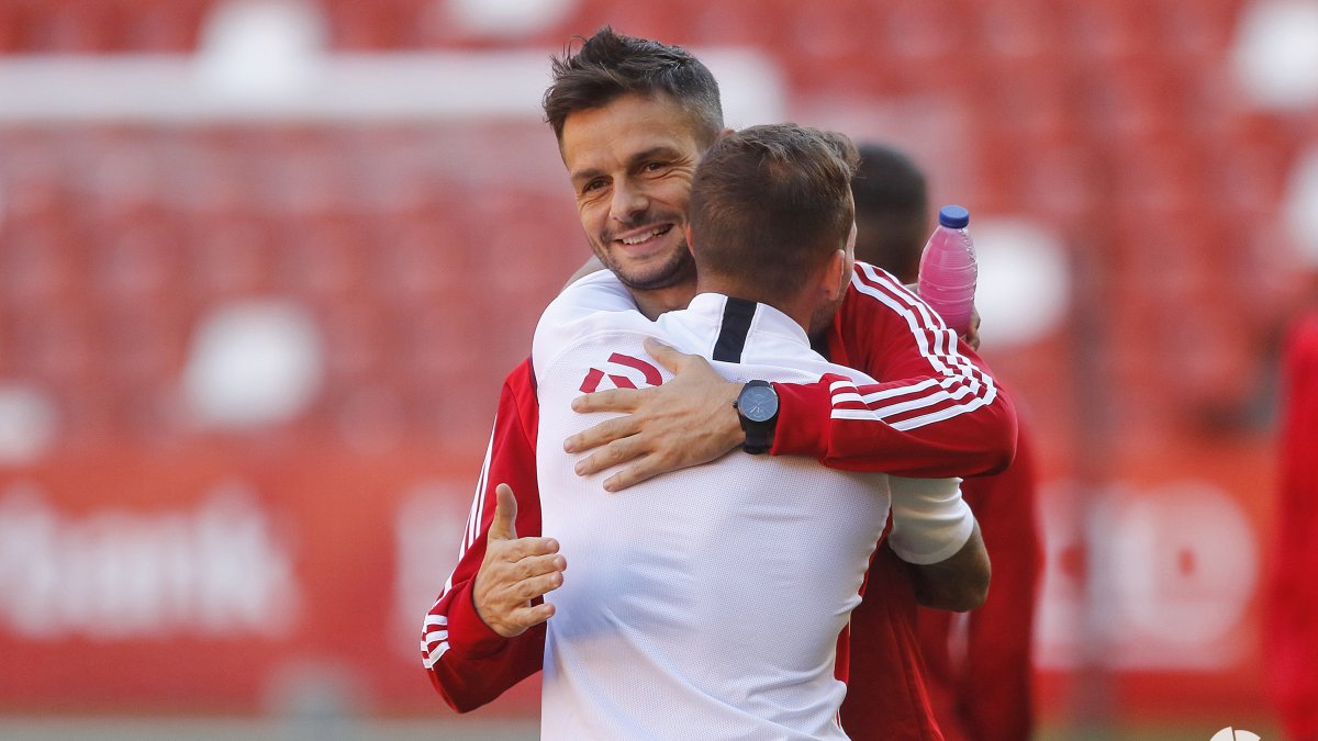 René cumple su tercera temporada de rojiblanco.