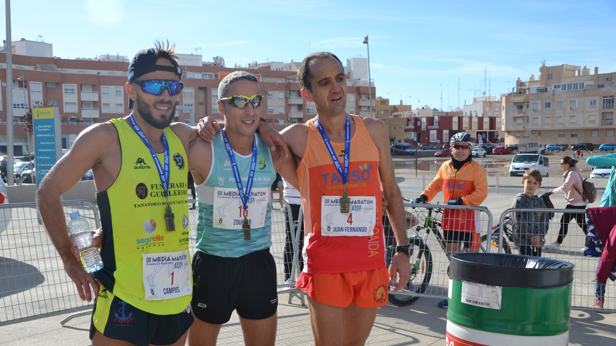 Los tres mejores en masculino.