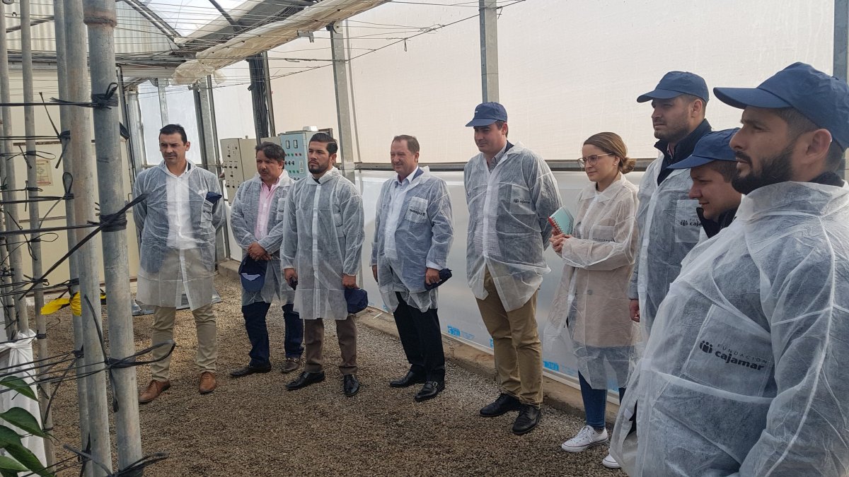 Varios representantes de Ecuador durante su visita.