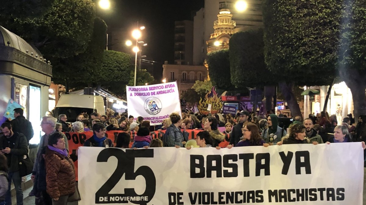 Panorámica de la cabecera de la manifestación