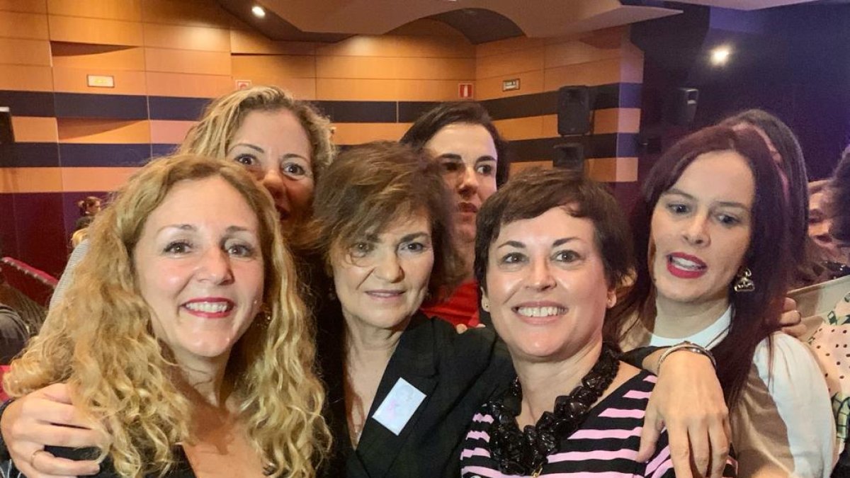 Imagen del acto de entrega del Premio Menina, presidido por Carmen Calvo.