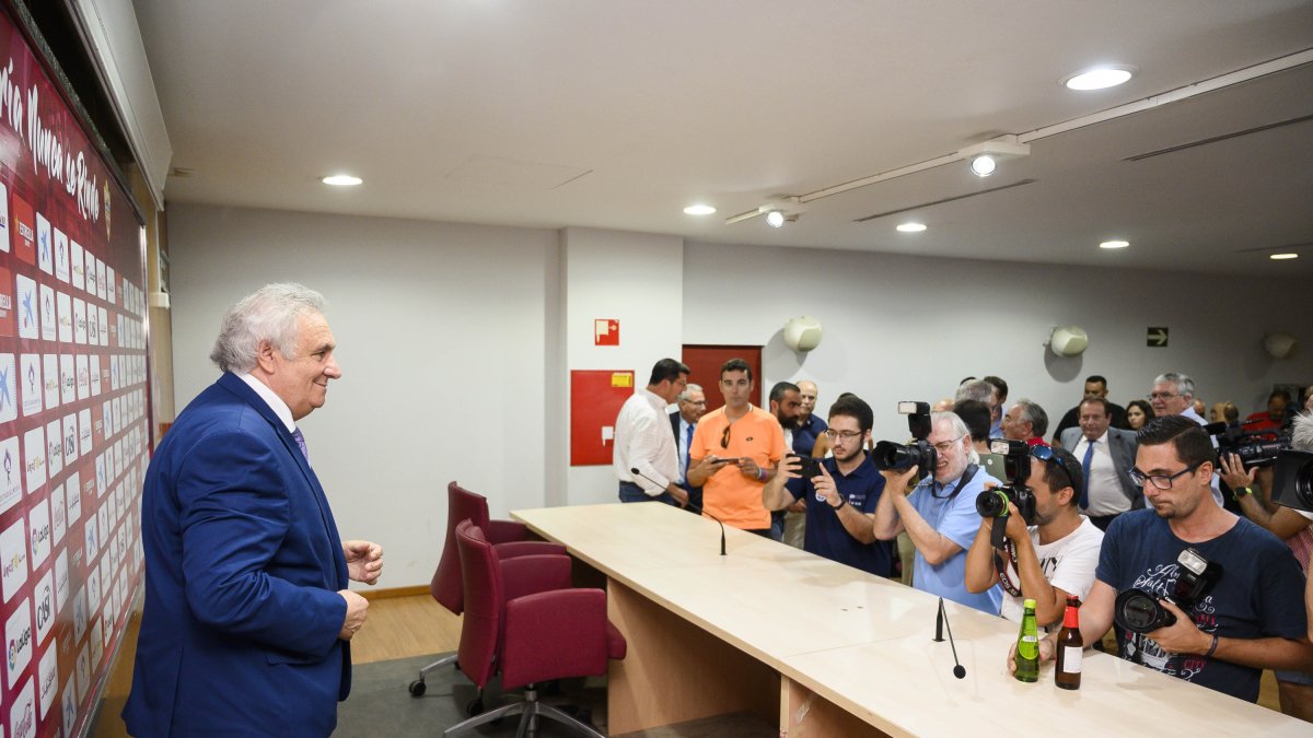 Alfons Garcia, el día que se despidió del Almería.