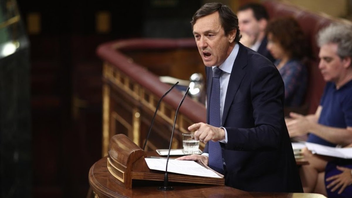 Rafael Hernando durante su etapa de portavoz del Grupo Popular en el Congreso.