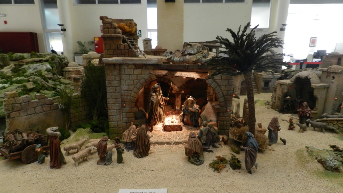 Detalle del Nacimiento del Belén Municipal de El Ejido.