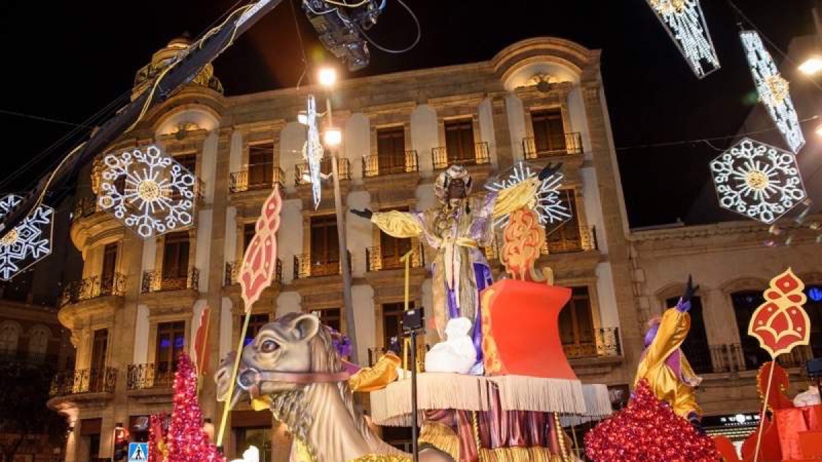 El rey Baltasar en la Cabalgata de Reyes de 2019.