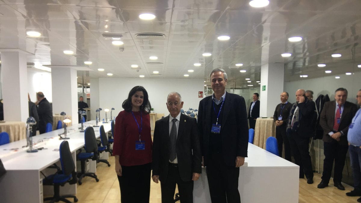 Inauguración con el Gerente José Manuel Gomendio y el Alcalde Gabriel Amat