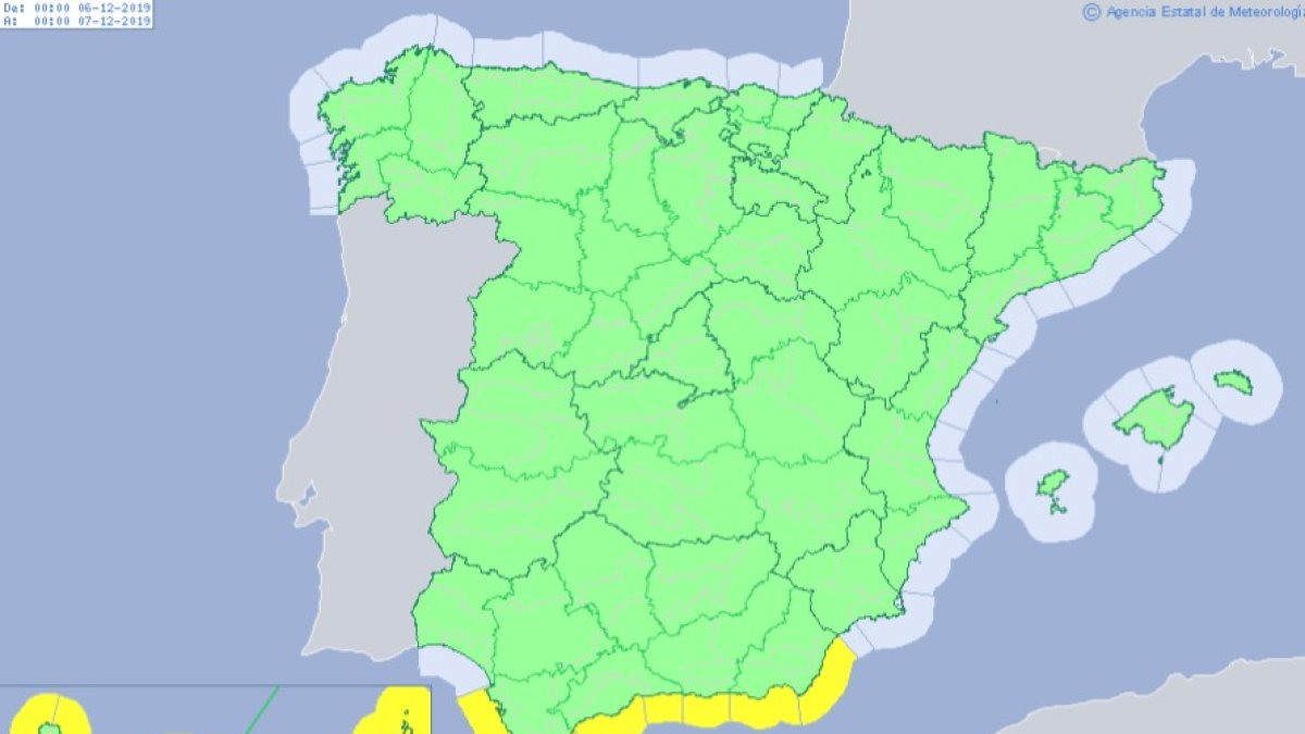 Aviso amarillo por oleaje en todo el litoral almeriense hasta las 18 horas del viernes.