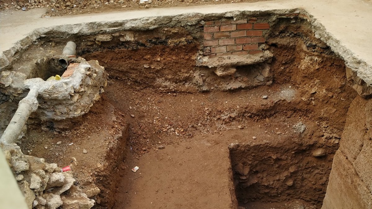 Imágenes de la zona en la que se está realizando la excavación.