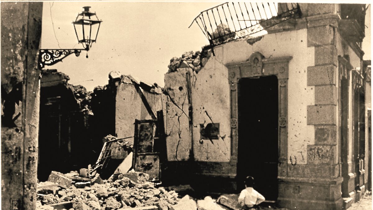 Muchas viviendas quedaron destrozadas ese 1 de mayo de 1937.