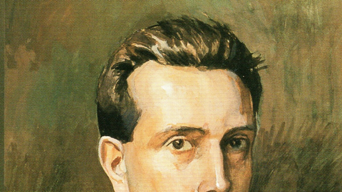 Autorretrato de Exoristo Salmerón, destacado caricaturista hijo de Nicolás Salmerón.