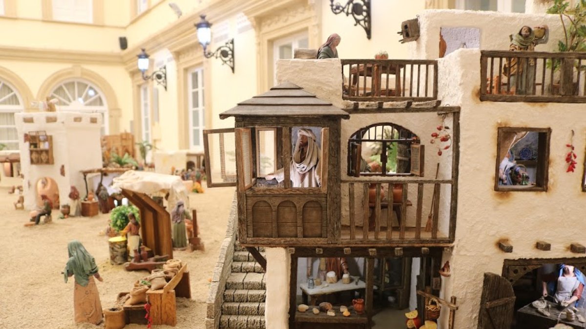 El belén expuesto en la Diputación provincial.