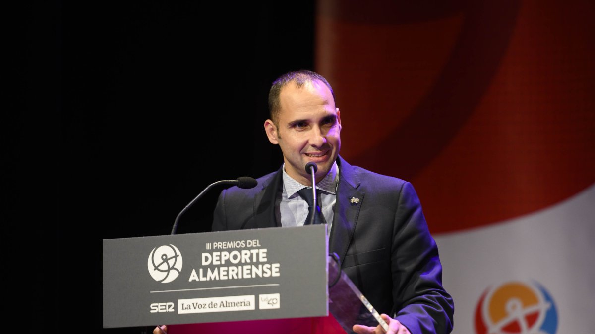 Sebastián Fernández en los III Premios del Deporte Almeriense.