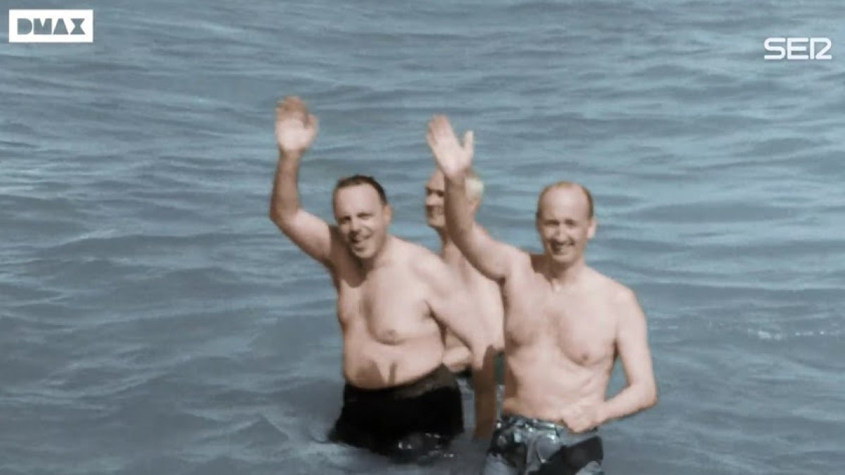 Imagen de uno de los baños en Palomares recogida de un documental del canal DMAX.