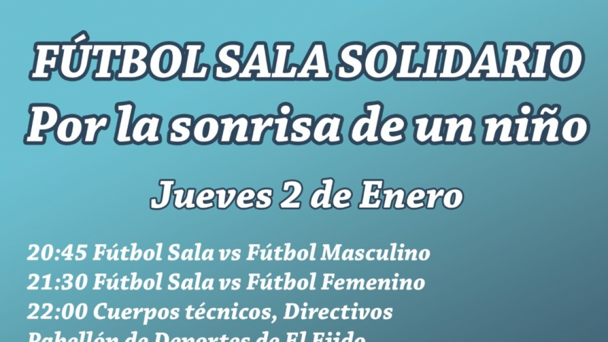 Cartel del torneo solidario.