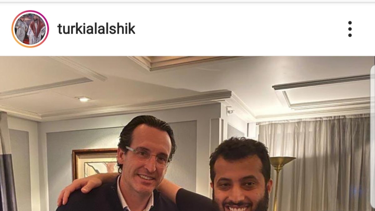 Unai Emery se reunió con Turki Al-Sheikh.