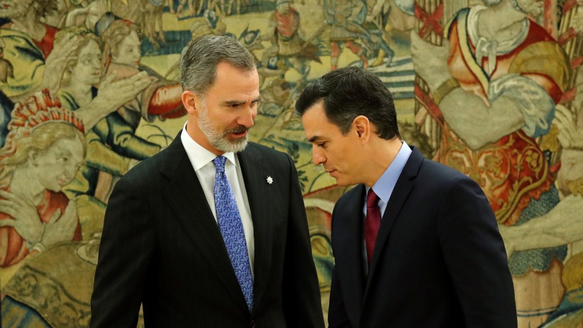 Felipe VI y Pedro Sánchez, este miércoles en la Zarzuela.