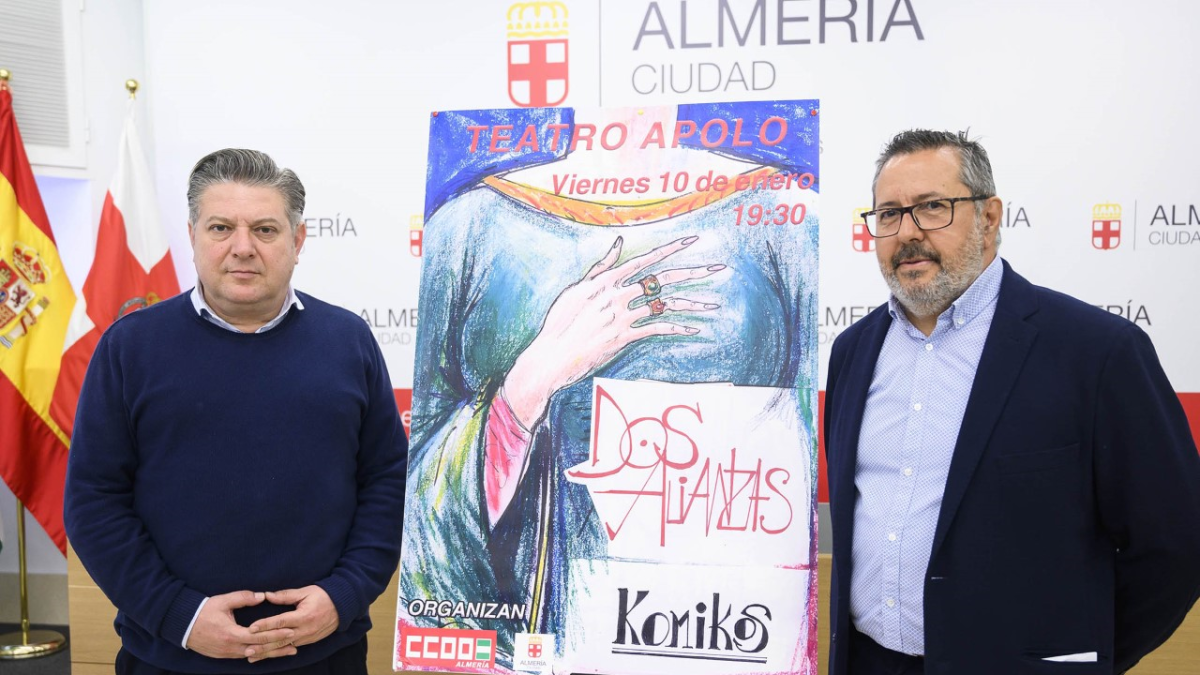 Presentación de la obra de teatro, ayer.