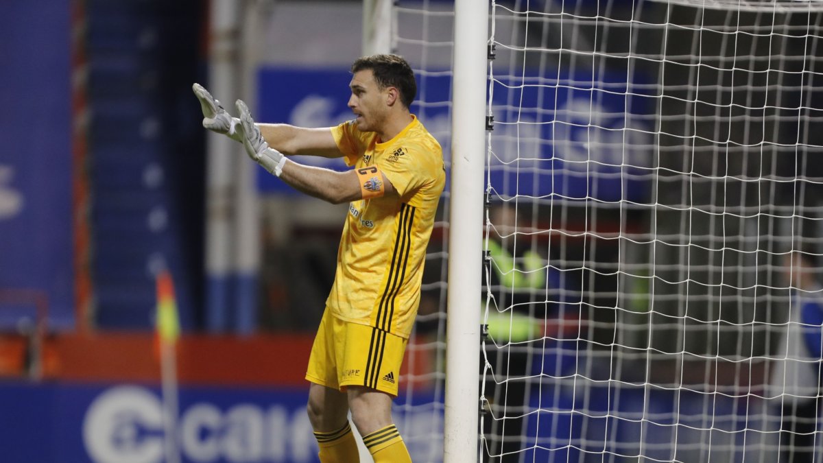Fernando Martínez en el partido contra el Lugo.
