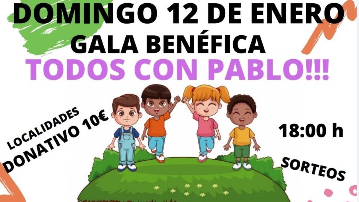 Detalle del cartel de la gala benéfica.