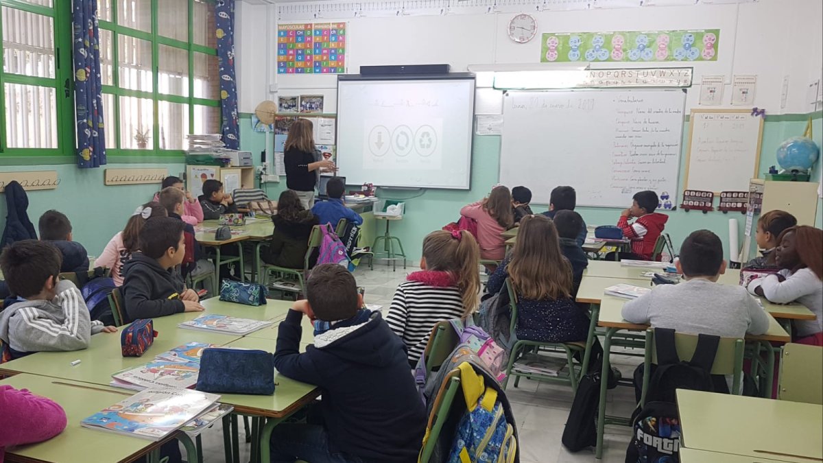 Charla en uno de los centros participantes.