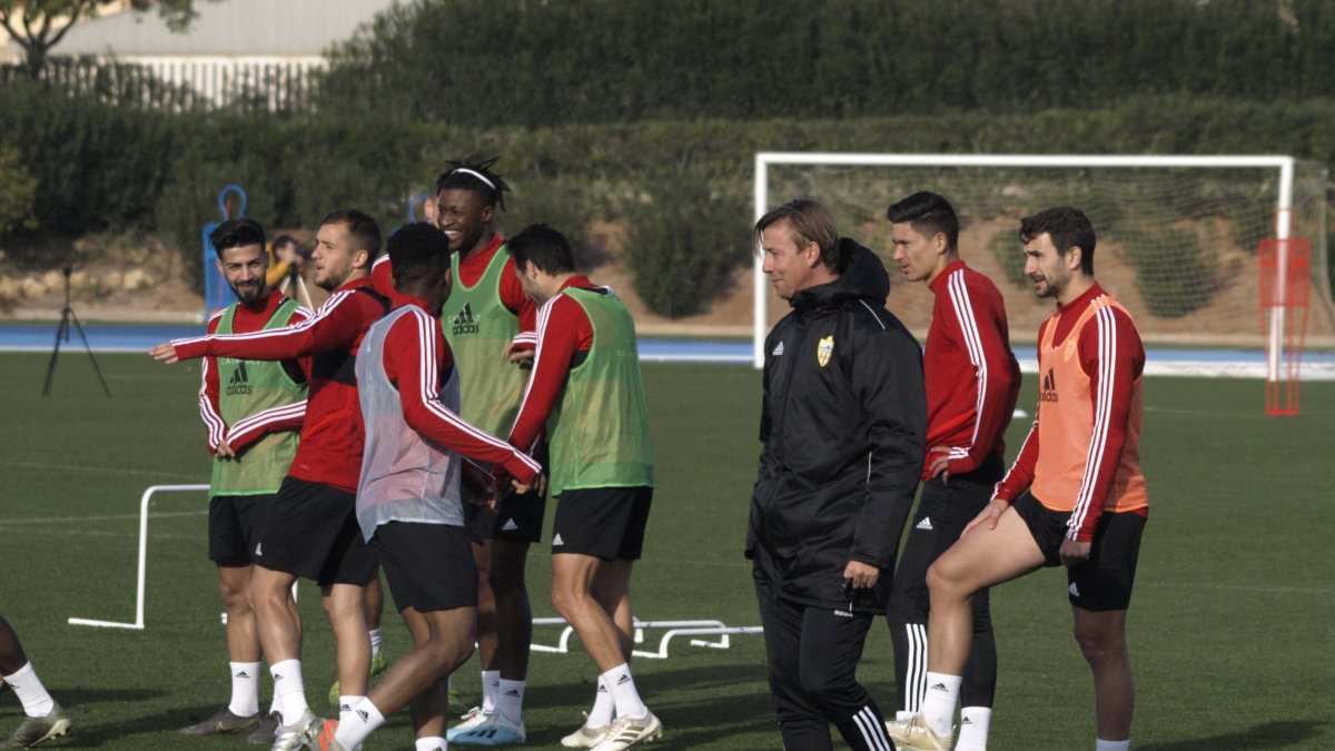 José María Gutiérrez, \'Guti\', en el último entrenamiento.