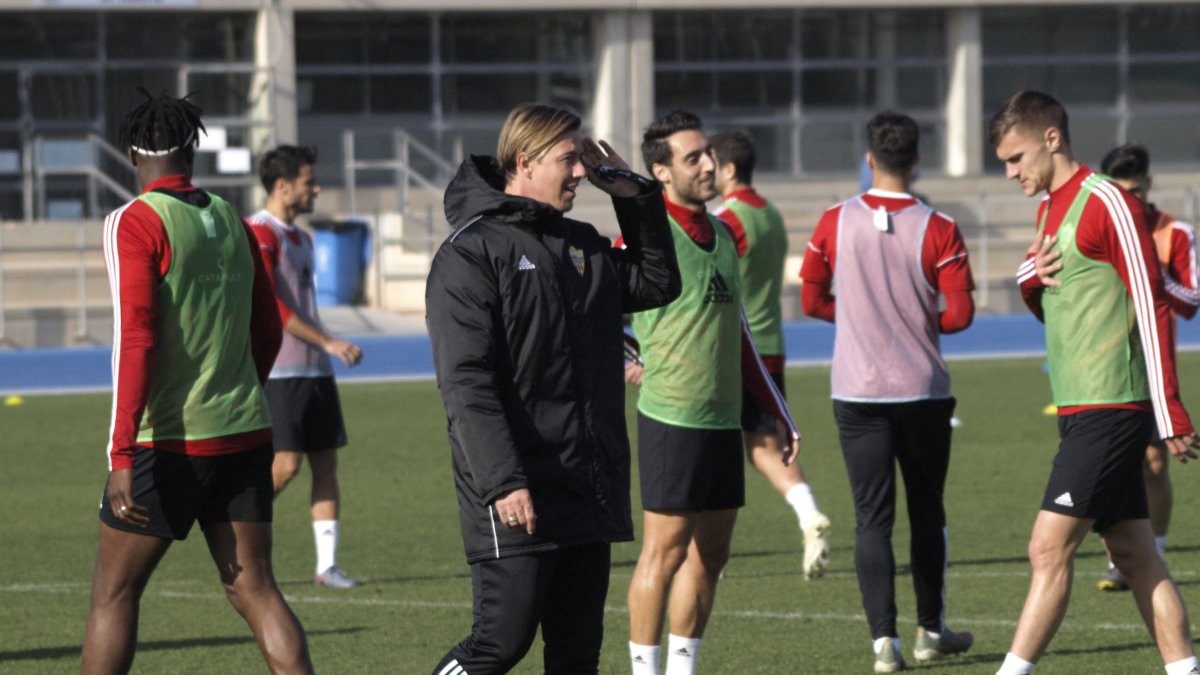 José María Gutiérrez, \'Guti\', en el último entrenamiento.
