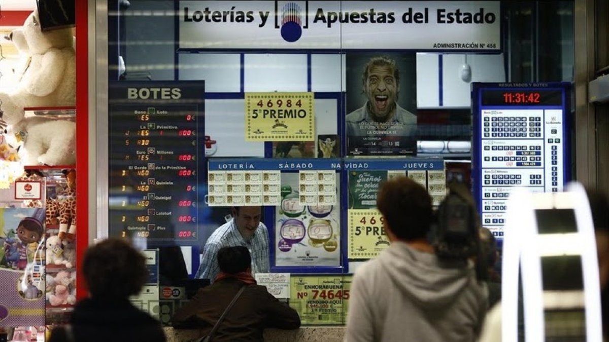 Imagen de archivo de una administración de lotería.