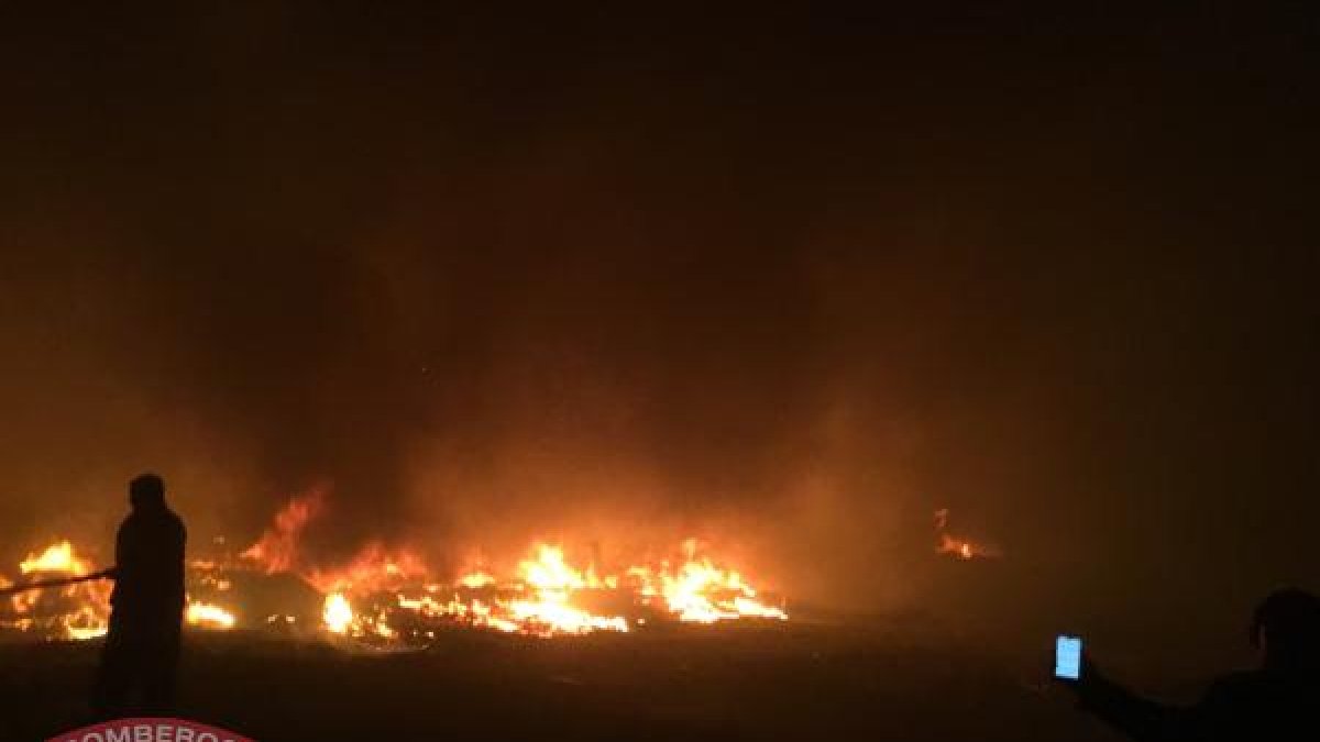 Imágenes del incendio cedidas por Bomberos del Levante.