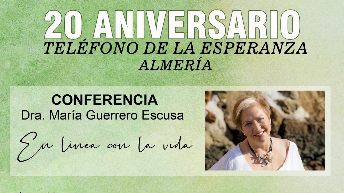 Cartel anunciador de la conferencia.