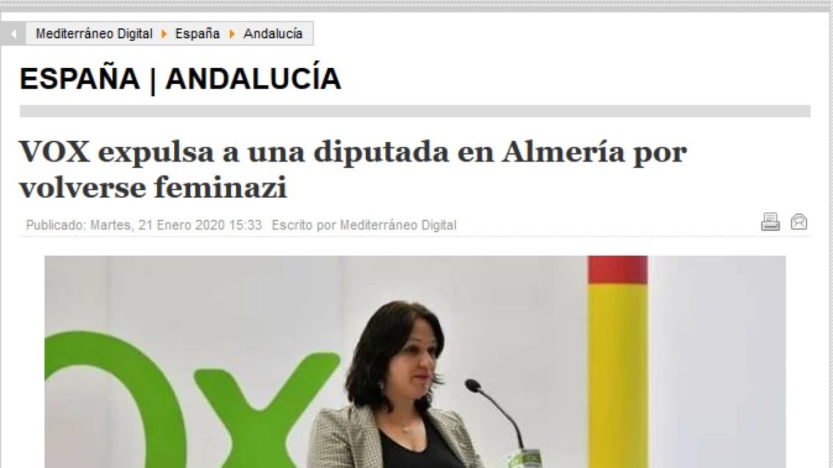 Portada de la información.