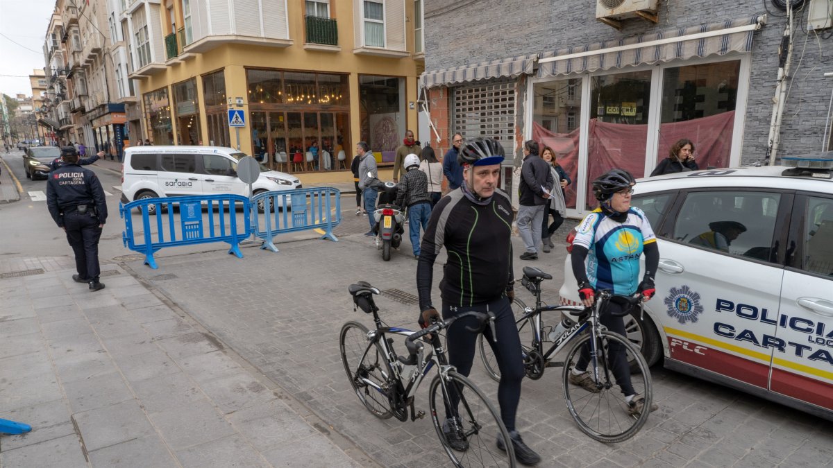 Cortes de tráfico en Cartagena por la contaminación.
