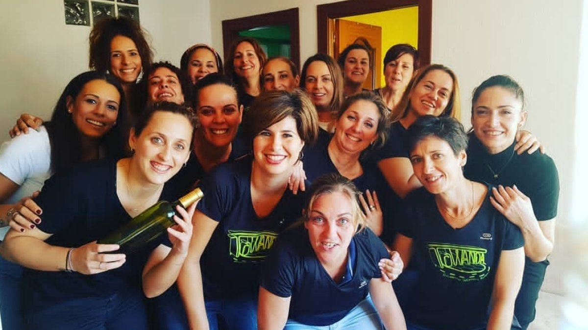 Algunas de las jugadoras del club Towanda.