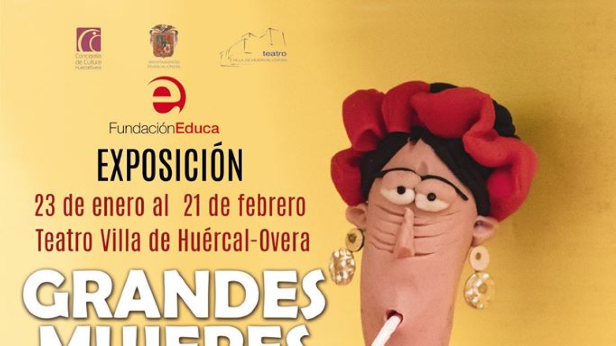 Cartel de la Exposición Grandes Mujeres de la Plastihistoria en Huércal Overa.