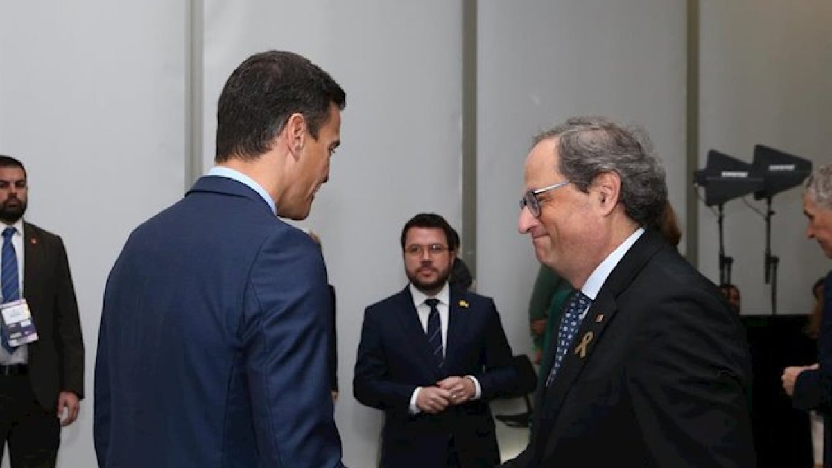Pedro Sánchez y Quim Torra, en una imagen de archivo.