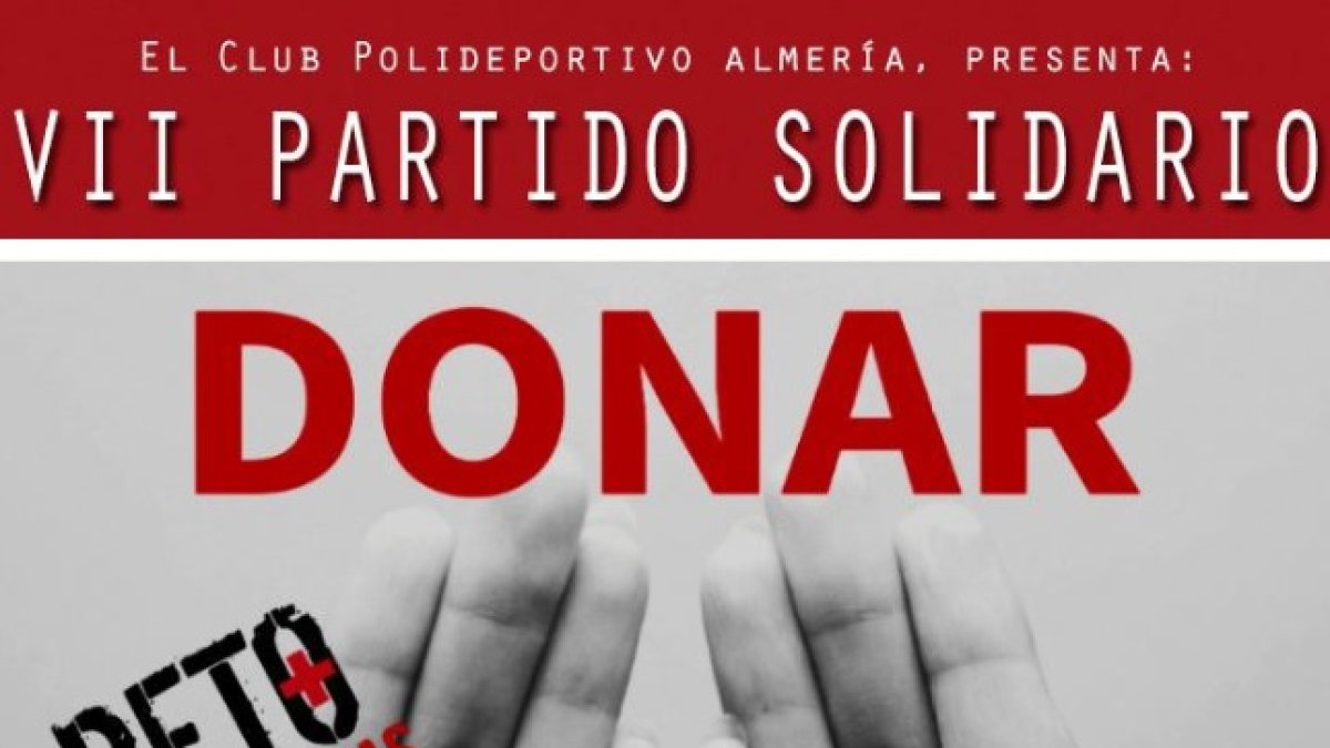 El cartel del VII Partido Salidario del Poli Almería.