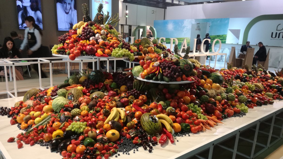 Varios kilos de fruta que hubo en el evento.
